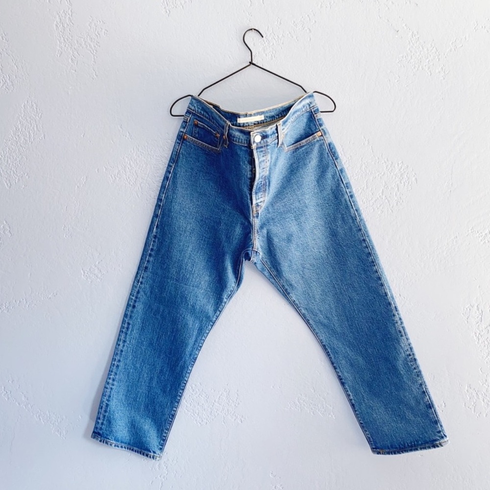 LEVI'S Wedgie Straight Cropped Jeans 32 NWOT